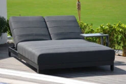 OUTFLEXX Doppelliegen, Anthrazit/sooty, Alu/Sunbrella, 203x143x40/100, Höhenverstellbare Rückenlehne