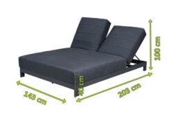 OUTFLEXX Doppelliegen, Anthrazit/sooty, Alu/Sunbrella, 203x143x40/100, Höhenverstellbare Rückenlehne -Ausgewählte Geschäfte Für Garten- Und Outdoor-Produkte 22411 5.jpg
