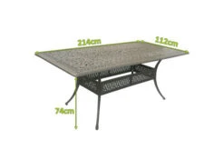 HARTMAN Amalfi Esstisch, Bronze/anthrazit, Alu-Guss, 214x112cm, Rechteckig -Ausgewählte Geschäfte Für Garten- Und Outdoor-Produkte 22448 3.jpg