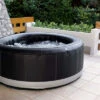 MSPA Premium Super Camaro Whirlpool, Schwarz/silber, PVC-Kunstleder, Ø204x70 Cm / 930L, Inkl. Fernbedienung, Für Bis Zu 6 Personen