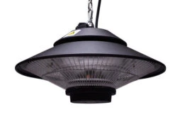 OUTTECH Heizstrahler, Schwarz, Aluminium, 42,5x42,5x25cm, Wassergeschützt, Inkl. Fernbedienung -Ausgewählte Geschäfte Für Garten- Und Outdoor-Produkte 22856 4.jpg