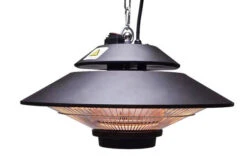 OUTTECH Heizstrahler, Schwarz, Aluminium, 42,5x42,5x25cm, Wassergeschützt, Inkl. Fernbedienung -Ausgewählte Geschäfte Für Garten- Und Outdoor-Produkte 22856 8.jpg