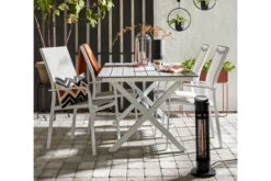 OUTTECH Heizstrahler, Schwarz, Aluminium, 20x20x61cm, Wassergeschützt, Tragbar, Mit Carbonlampe