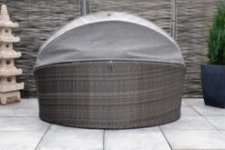 OUTFLEXX Sonneninsel, Grau, Polyrattan/Olefin, 187x146x75/131, Verstellbares Dach -Ausgewählte Geschäfte Für Garten- Und Outdoor-Produkte 23404 4.jpg