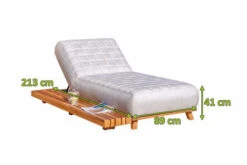 OUTFLEXX Icon Loungeliege, Lead Chine, Alu/Teak/Sunbrella, 213 X 89 X 41 Cm, Inkl. Verstellbarer Rückenlehne -Ausgewählte Geschäfte Für Garten- Und Outdoor-Produkte 23437 5.jpg