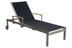 OUTFLEXX 2er-Set Sonnenliegen, Schwarz, Edelstahl/Teak, 195,5x74x35cm, Mit Beistelltisch 45x45cm -Ausgewählte Geschäfte Für Garten- Und Outdoor-Produkte 2 14165.jpg