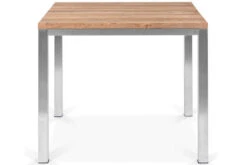 OUTFLEXX Esstisch, Silber/natur, Edelstahl/ Recyceltes FSC®-Teakholz, 90x90cm, Rustikal Gebürstet -Ausgewählte Geschäfte Für Garten- Und Outdoor-Produkte 2 15860.jpg