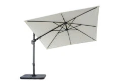 OUTFLEXX Ampelschirm, Creme, Pulverbesch. Aluminium, 300x300 Cm, Inkl. Plattenständer, Twist-Funktion -Ausgewählte Geschäfte Für Garten- Und Outdoor-Produkte 2 16108.jpg