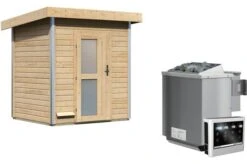 KARIBU Saunahaus Jorgen, Fichtenholz 38mm, Fronteinstieg, Ca. 2,9m² -Ausgewählte Geschäfte Für Garten- Und Outdoor-Produkte 2 18473 4.jpg