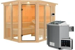 KARIBU Sauna Ainur, Fichtenholz 68 Mm, Eckeinstieg, Ca. 3,7m² -Ausgewählte Geschäfte Für Garten- Und Outdoor-Produkte 2 20264 8.jpg