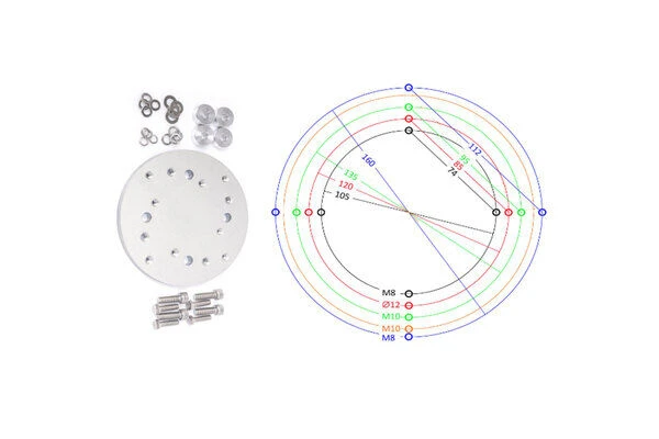 DOPPLER Adapterplatte, Silber, Aus Rostfreiem Edelstahl, Ø 180 Mm, Rund, Passend Zur DOPPLER Granitplatte 140 Kg 4 DOPPLER Adapterplatte, Silber, Aus Rostfreiem Edelstahl, Ø 180 Mm, Rund, Passend Zur DOPPLER Granitplatte 140 Kg – Bild 2