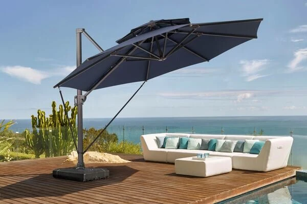 OUTFLEXX Windsicherung Für Ampelschirme, Anthrazit, Polyester, Zum Anklippen 4 OUTFLEXX Windsicherung Für Ampelschirme, Anthrazit, Polyester, Zum Anklippen – Bild 2