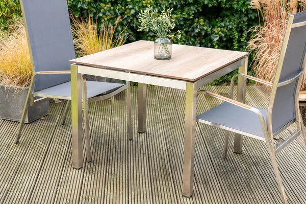 Ploß Esstisch Hudson, Silber/grau, Edelstahl/HPL, 90 X 90 Cm 3 Ploß Esstisch Hudson, Silber/grau, Edelstahl/HPL, 90 X 90 Cm