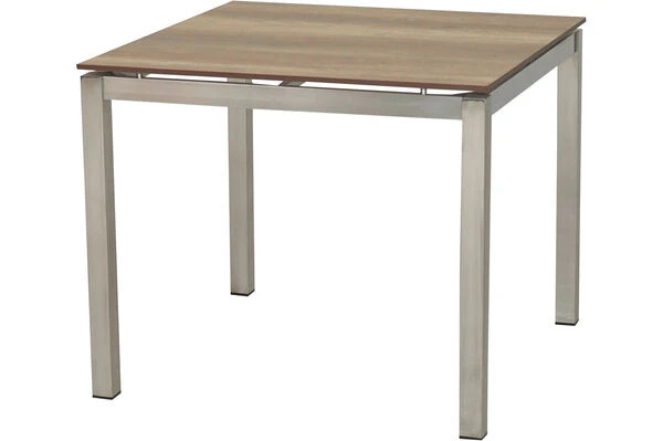 Ploß Esstisch Hudson, Silber/grau, Edelstahl/HPL, 90 X 90 Cm 4 Ploß Esstisch Hudson, Silber/grau, Edelstahl/HPL, 90 X 90 Cm – Bild 2