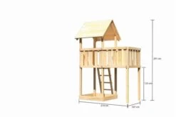 KARIBU Lotti Spielturm, Naturbelassen, Nordische Fichte, 107x107x291cm, Mit Anbauplattform -Ausgewählte Geschäfte Für Garten- Und Outdoor-Produkte 30400 1 04.jpg