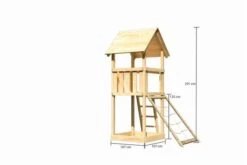 KARIBU Lotti Spielturm, Naturbelassen, Nordische Fichte, 107x107x291cm, Mit Netzrampe -Ausgewählte Geschäfte Für Garten- Und Outdoor-Produkte 30401 1 05.jpg