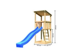 KARIBU Anna Spielturm, Naturbelassen, Nordische Fichte, 107x107x270cm, Mit Rutsche Blau -Ausgewählte Geschäfte Für Garten- Und Outdoor-Produkte 30405 1 05.jpg