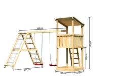KARIBU Anna Turm, Naturbelassen, Nordische Fichte, 415x264x270cm, Mit Gerüst Und Doppelschaukel 12 KARIBU Anna Turm, Naturbelassen, Nordische Fichte, 415x264x270cm, Mit Gerüst Und Doppelschaukel -Ausgewählte Geschäfte Für Garten- Und Outdoor-Produkte 30406 3 05.jpg
