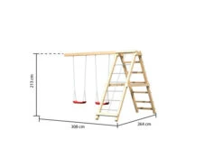 KARIBU Anna Turm, Naturbelassen, Nordische Fichte, 415x264x270cm, Mit Rutsche Blau,Doppelschaukel Und Gerüst -Ausgewählte Geschäfte Für Garten- Und Outdoor-Produkte 30407 9 06.jpg