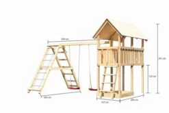 KARIBU Danny Turm, Naturbelassen, Fichte, 415x264x291cm, Mit Gerüst Und Doppelschaukel -Ausgewählte Geschäfte Für Garten- Und Outdoor-Produkte 30410 3 05.jpg