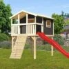 KARIBU Benjamin Stelzenhaus, Terragrau, Nordische Fichte, 198x244x309cm, Mit Rutsche Rot Und Holzrampe -Ausgewählte Geschäfte Für Garten- Und Outdoor-Produkte 30416 14 01.jpg