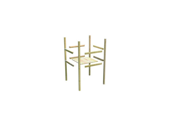 KARIBU Benjamin Stelzenhaus, Terragrau, Nordische Fichte, 198x244x309cm, Mit Rutsche Rot Und Holzrampe 6 KARIBU Benjamin Stelzenhaus, Terragrau, Nordische Fichte, 198x244x309cm, Mit Rutsche Rot Und Holzrampe – Bild 4