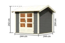 KARIBU Gartenhaus Theres 3, Terragrau, Fichtenholz 28mm, 270 X 244 X 242 Cm, Satteldach, Massivholzdach -Ausgewählte Geschäfte Für Garten- Und Outdoor-Produkte 30470 2 05.jpg