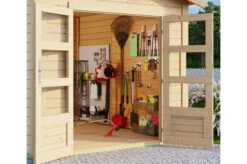 KARIBU Gartenhaus Theres 7, Naturbelassen, Fichtenholz 28mm, 337 X 304 X 250 Cm, Satteldach, Massivholzdach -Ausgewählte Geschäfte Für Garten- Und Outdoor-Produkte 30470 3 02.jpg