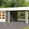 KARIBU Gartenhaus Theres 7, Terragrau, Fichtenholz 28mm, 648 X 304 X 250 Cm, Satteldach, Inkl. Dachausbauelement -Ausgewählte Geschäfte Für Garten- Und Outdoor-Produkte 30471 4 01.jpg