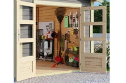 KARIBU Gartenhaus Theres 7, Terragrau, Fichtenholz 28mm, 648 X 304 X 250 Cm, Satteldach, Inkl. Dachausbauelement -Ausgewählte Geschäfte Für Garten- Und Outdoor-Produkte 30471 4 02.jpg