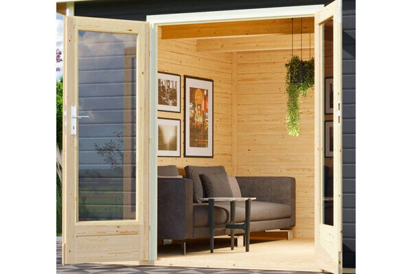 KARIBU Gartenhaus Radeburg 2, Terragrau, Fichtenholz 40mm, 406 X 309 X 229,5 Cm, Pultdach, Inkl. 2 Drehkippfenster 4 KARIBU Gartenhaus Radeburg 2, Terragrau, Fichtenholz 40mm, 406 X 309 X 229,5 Cm, Pultdach, Inkl. 2 Drehkippfenster – Bild 2