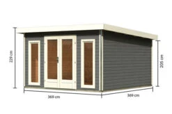 KARIBU Gartenhaus Radeburg 3, Terragrau, Fichtenholz 40mm, 406 X 369 X 229,5 Cm, Pultdach, Inkl. 2 Drehkippfenster 16 KARIBU Gartenhaus Radeburg 3, Terragrau, Fichtenholz 40mm, 406 X 369 X 229,5 Cm, Pultdach, Inkl. 2 Drehkippfenster -Ausgewählte Geschäfte Für Garten- Und Outdoor-Produkte 30476 4 05.jpg