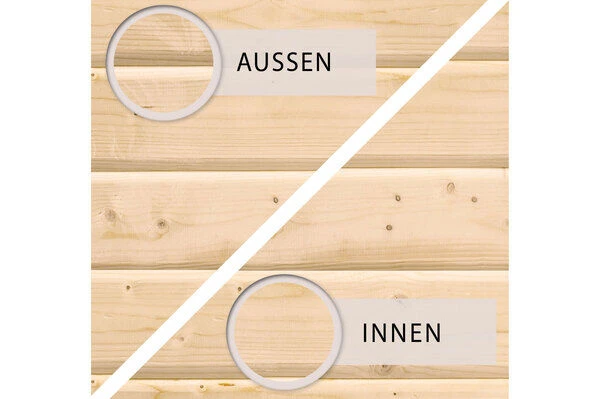 KARIBU Gartenhaus Radeburg 4, Naturbelassen, Fichtenholz 40mm, 528 X 368 X 231 Cm, Flachdach, Inkl. 2 Drehkippfenster 9 KARIBU Gartenhaus Radeburg 4, Naturbelassen, Fichtenholz 40mm, 528 X 368 X 231 Cm, Flachdach, Inkl. 2 Drehkippfenster – Bild 7