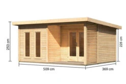 KARIBU Terrassenhaus Radeburg 5, Naturbelassen, Fichtenholz 38mm, 560 X 368 X 254 Cm, Flachdach -Ausgewählte Geschäfte Für Garten- Und Outdoor-Produkte 30482 1 05.jpg