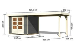 KARIBU Gartenhaus Askola 3,5, Terragrau, Fichtenholz 19mm, 491 X 246 X 211 Cm, Flachdach, Anbau 2,4m 16 KARIBU Gartenhaus Askola 3,5, Terragrau, Fichtenholz 19mm, 491 X 246 X 211 Cm, Flachdach, Anbau 2,4m -Ausgewählte Geschäfte Für Garten- Und Outdoor-Produkte 30536 1 05.jpg