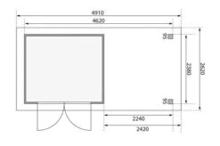 KARIBU Gartenhaus Askola 3,5, Terragrau, Fichtenholz 19mm, 491 X 246 X 211 Cm, Flachdach, Anbau 2,4m 17 KARIBU Gartenhaus Askola 3,5, Terragrau, Fichtenholz 19mm, 491 X 246 X 211 Cm, Flachdach, Anbau 2,4m -Ausgewählte Geschäfte Für Garten- Und Outdoor-Produkte 30536 1 06.jpg