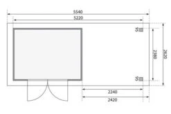 KARIBU Gartenhaus Askola 5, Terragrau, Fichtenholz 19mm, 554 X 246 X 211 Cm, Flachdach, Anbau 2,4m Mit Rückwand 17 KARIBU Gartenhaus Askola 5, Terragrau, Fichtenholz 19mm, 554 X 246 X 211 Cm, Flachdach, Anbau 2,4m Mit Rückwand -Ausgewählte Geschäfte Für Garten- Und Outdoor-Produkte 30537 10 06.jpg