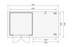 KARIBU Gartenhaus Askola 2, Naturbelassen, Fichtenholz 19mm, 467 X 217 X 211 Cm, Flachdach, Anbau 2,4m Mit Rückwand -Ausgewählte Geschäfte Für Garten- Und Outdoor-Produkte 30537 1 06.jpg