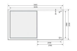 KARIBU Gartenhaus Askola 6, Naturbelassen, Fichtenholz 19mm, 591,5 X 306 X 216 Cm, Flachdach, Seitlicher Anbau 2,8m -Ausgewählte Geschäfte Für Garten- Und Outdoor-Produkte 30539 3 06.jpg