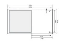 KARIBU Gartenhaus Askola 6, Terragrau, Fichtenholz 19mm, 591,5 X 306 X 216 Cm, Flachdach, Seitlicher Anbau 2,8m -Ausgewählte Geschäfte Für Garten- Und Outdoor-Produkte 30539 4 06.jpg