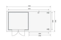 KARIBU Gartenhaus Askola 3, Naturbelassen, Fichtenholz 19mm, 528,5 X 217 X 211 Cm, Flachdach, Seitlicher Anbau 2,8m Mit Rückwand -Ausgewählte Geschäfte Für Garten- Und Outdoor-Produkte 30540 3 06.jpg