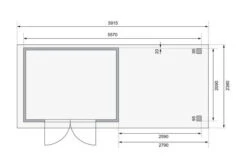 KARIBU Gartenhaus Askola 4, Naturbelassen, Fichtenholz 19mm, 591,5 X 217 X 211 Cm, Flachdach, Seitlicher Anbau 2,8m Mit Rückwand -Ausgewählte Geschäfte Für Garten- Und Outdoor-Produkte 30540 7 06.jpg