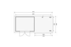 KARIBU Gartenhaus Askola 4, Terragrau, Fichtenholz 19mm, 591,5 X 217 X 211 Cm, Flachdach, Seitlicher Anbau 2,8m Mit Rückwand -Ausgewählte Geschäfte Für Garten- Und Outdoor-Produkte 30540 8 06.jpg