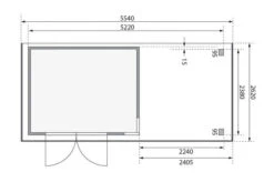 KARIBU Gartenhaus Kerko 5, Terragrau, Fichtenholz 19mm, 554 X 246 X 210 Cm, Flachdach, Anbau 2,4m -Ausgewählte Geschäfte Für Garten- Und Outdoor-Produkte 30543 2 06.jpg
