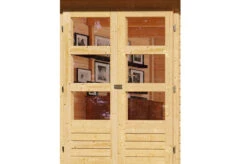 KARIBU Gartenhaus Kerko 3, Naturbelassen, Fichtenholz 19mm, 508 X 217 X 211 Cm, Flachdach, Anbau 2,4m Mit Rückwand -Ausgewählte Geschäfte Für Garten- Und Outdoor-Produkte 30544 1 02.jpg