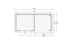 KARIBU Gartenhaus Kerko 3, Terragrau, Fichtenholz 19mm, 508 X 217 X 211 Cm, Flachdach, Anbau 2,4m Mit Rückwand -Ausgewählte Geschäfte Für Garten- Und Outdoor-Produkte 30544 2 06.jpg
