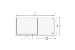 KARIBU Gartenhaus Kerko 4, Naturbelassen, Fichtenholz 19mm, 554 X 217 X 211 Cm, Flachdach, Anbau 2,4m Mit Rückwand -Ausgewählte Geschäfte Für Garten- Und Outdoor-Produkte 30544 3 06.jpg