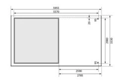 KARIBU Gartenhaus Kerko 6, Terragrau, Fichtenholz 19mm, 334 X 306 X 216 Cm, Flachdach, Anbau 2,8m -Ausgewählte Geschäfte Für Garten- Und Outdoor-Produkte 30546 4 06.jpg