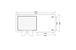 KARIBU Gartenhaus Kerko5 , Naturbelassen, Fichtenholz 19mm, 591,5 X 246 X 210 Cm, Flachdach, Anbau 2,8m Mit Rück- Und Seitenwand -Ausgewählte Geschäfte Für Garten- Und Outdoor-Produkte 30548 1 06.jpg