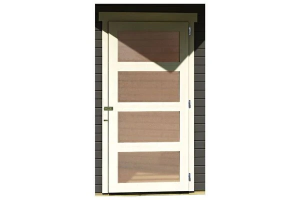 KARIBU Gartenhaus Schwandorf 5, Terragrau, Fichtenholz 19mm, 493 X 246 X 218 Cm, Flachdach, Anbau 2,4m Mit Rückwand 4 KARIBU Gartenhaus Schwandorf 5, Terragrau, Fichtenholz 19mm, 493 X 246 X 218 Cm, Flachdach, Anbau 2,4m Mit Rückwand – Bild 2